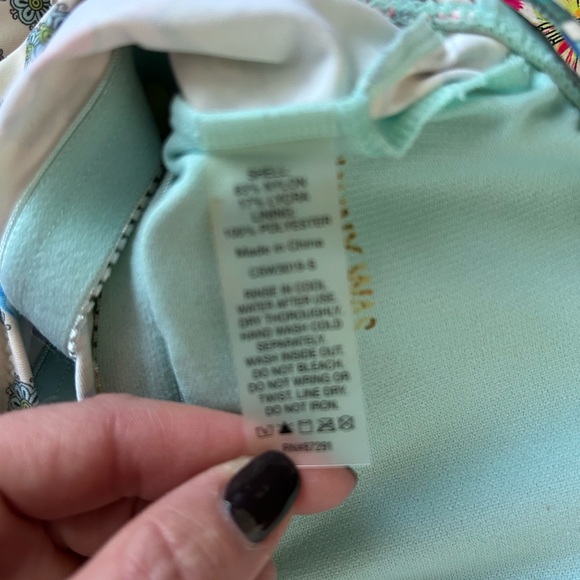 Johnny Was DREAMER Tankini Swim Top Size Small Colorful Floral Adjustable - Picture 7 of 8